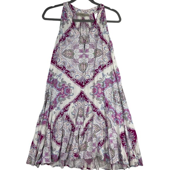 Loft Womens Size Small Boho Sleeveless Paisley Print Flowy Dress - Picture 1 of 9